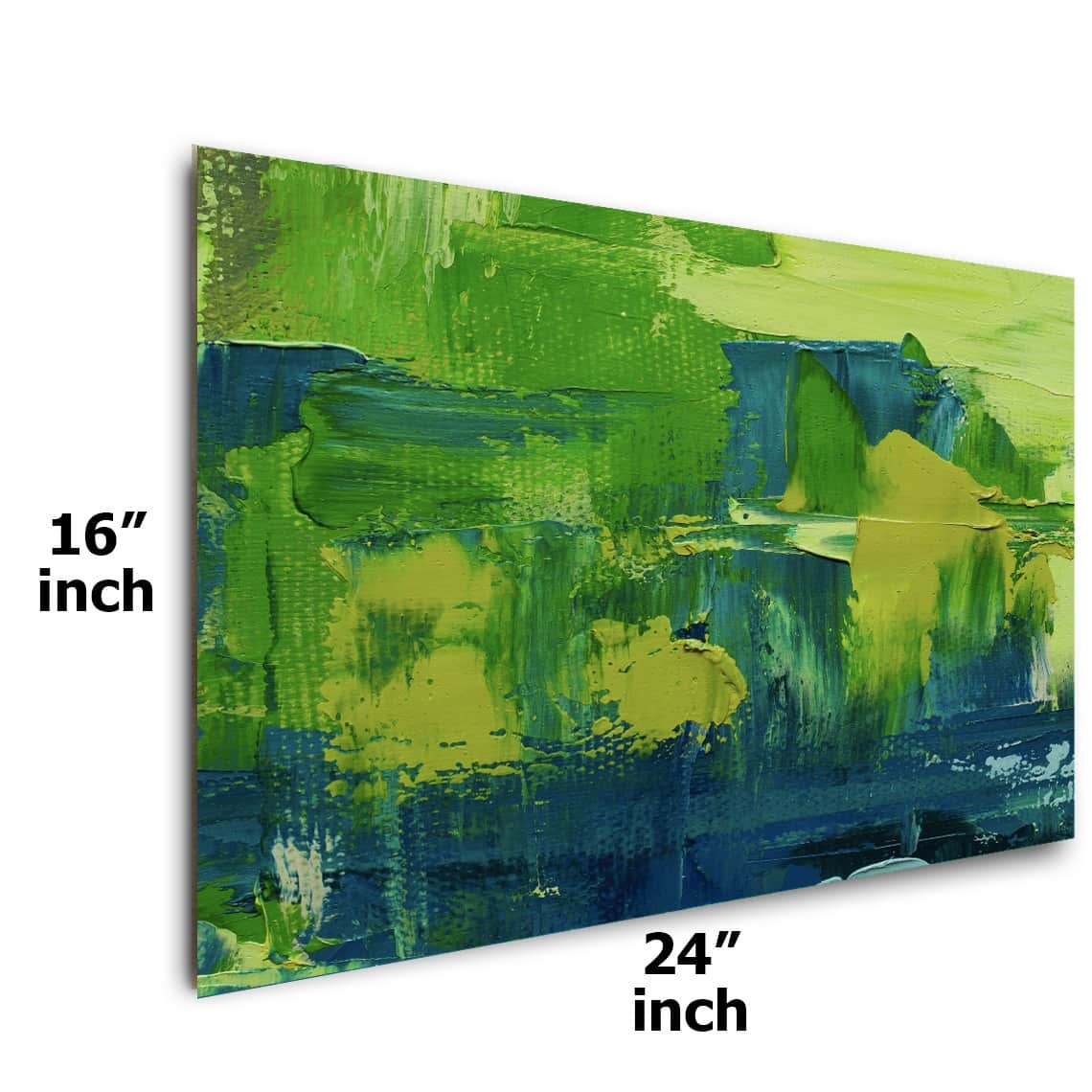 Green Blue Brush Stroke Digital Painting - front_view