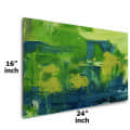 Green Blue Brush Stroke Digital Painting - front_view