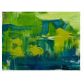 Green Blue Brush Stroke Digital Painting - rear_view