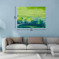 Bluish Green Side Stroke Digital Painting - photo