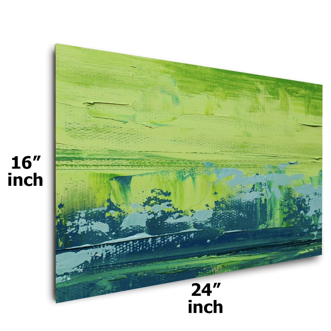 Bluish Green Side Stroke Digital Painting - front_view