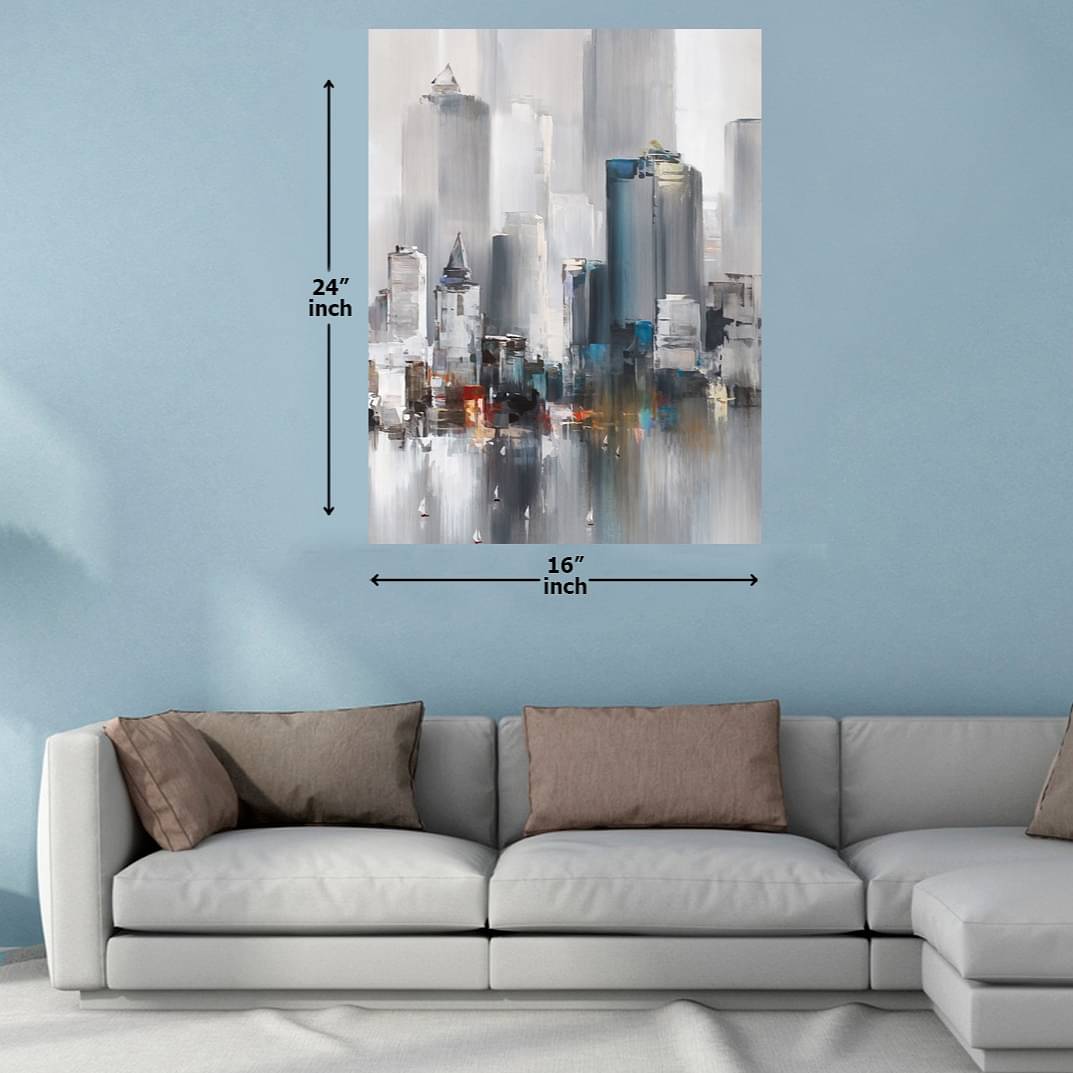 Modern City Digital  Wall Painting