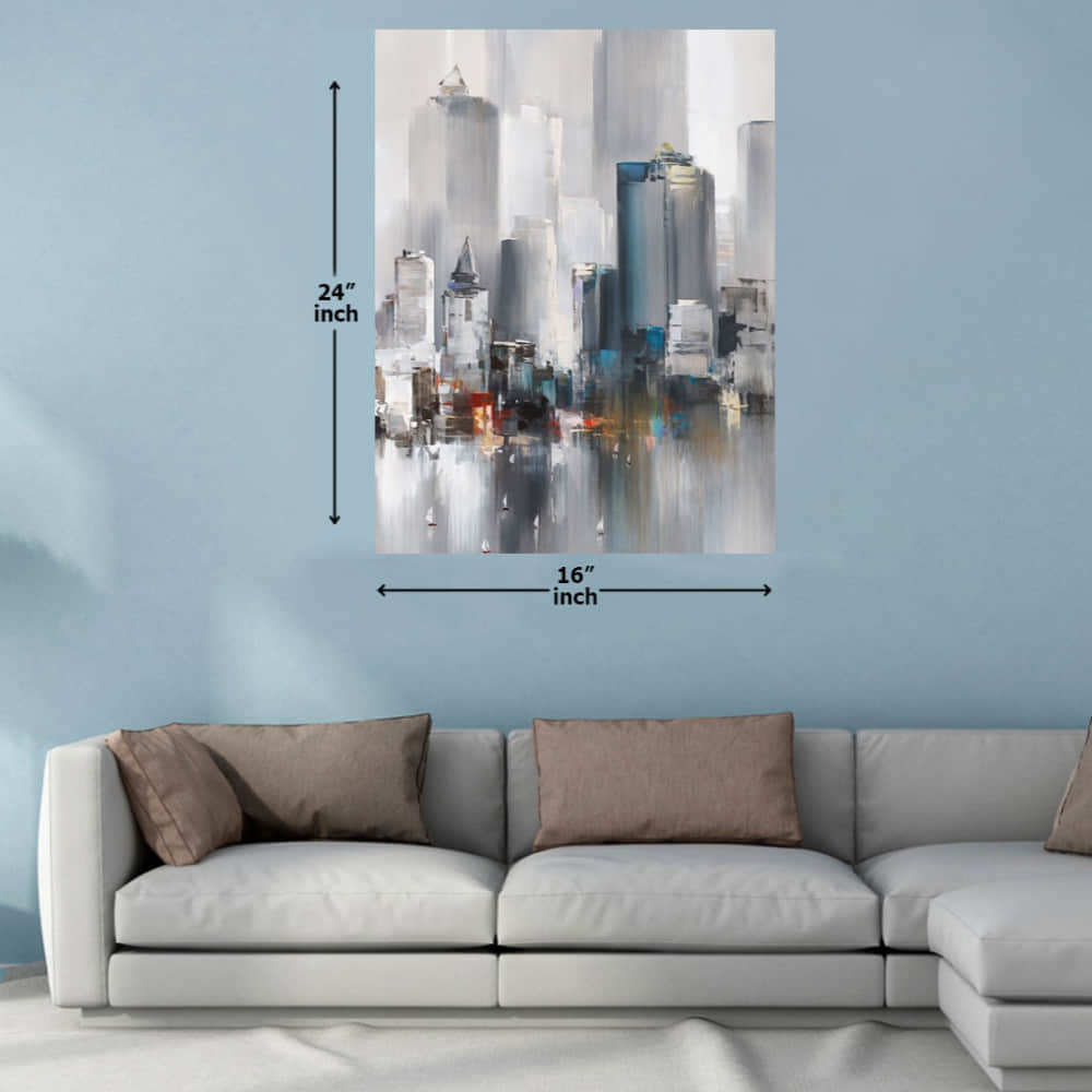 Modern City Digital  Wall Painting - photo