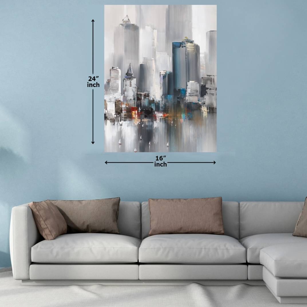 Modern City Digital  Wall Painting