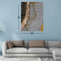 Grey Texture with Gold effect Digital Wall Painting - photo