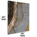 Grey Texture with Gold effect Digital Wall Painting - front_view