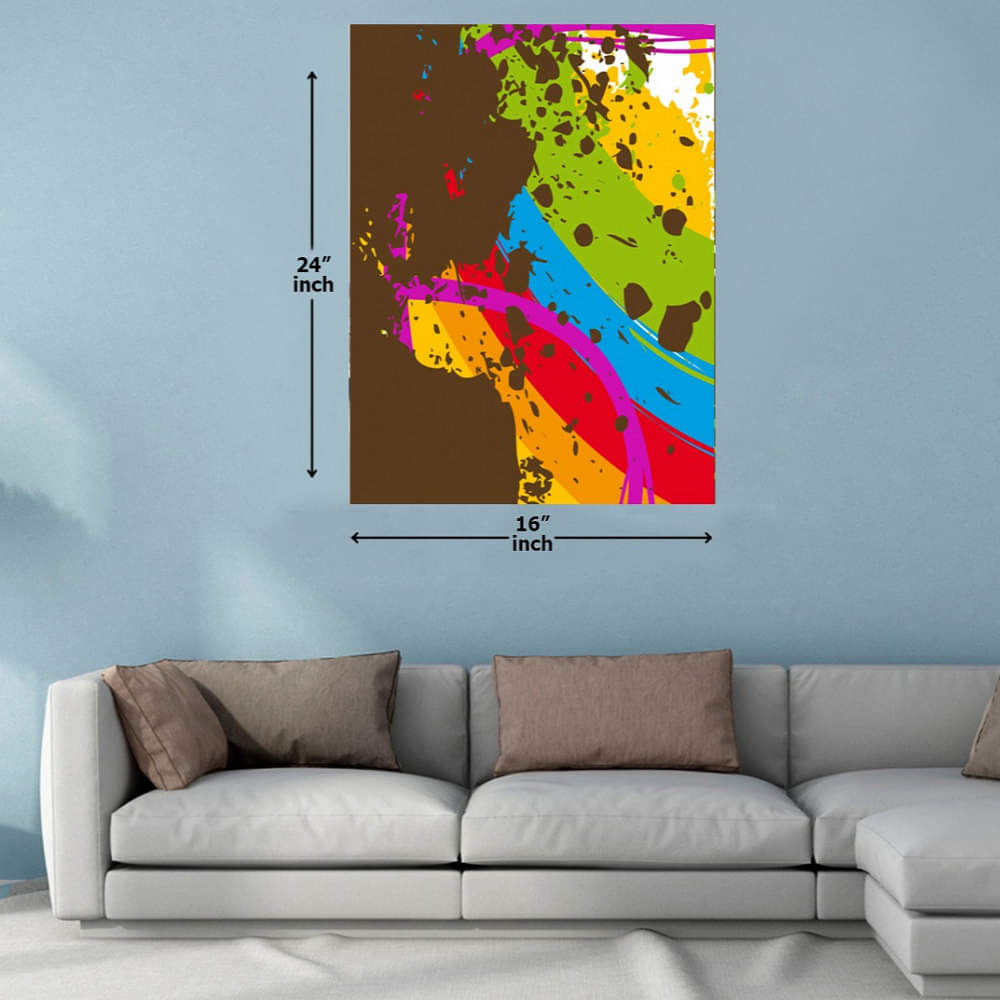Freestyle 6 color Strokes Digital Wall Painting - photo
