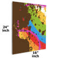 Freestyle 6 color Strokes Digital Wall Painting - front_view