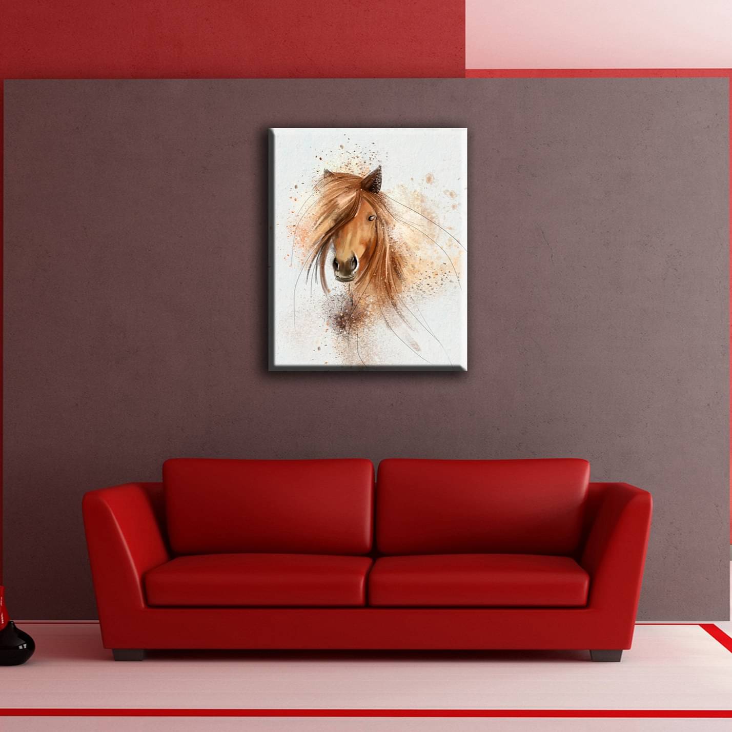 Artistic Horse Digital Wall Painting