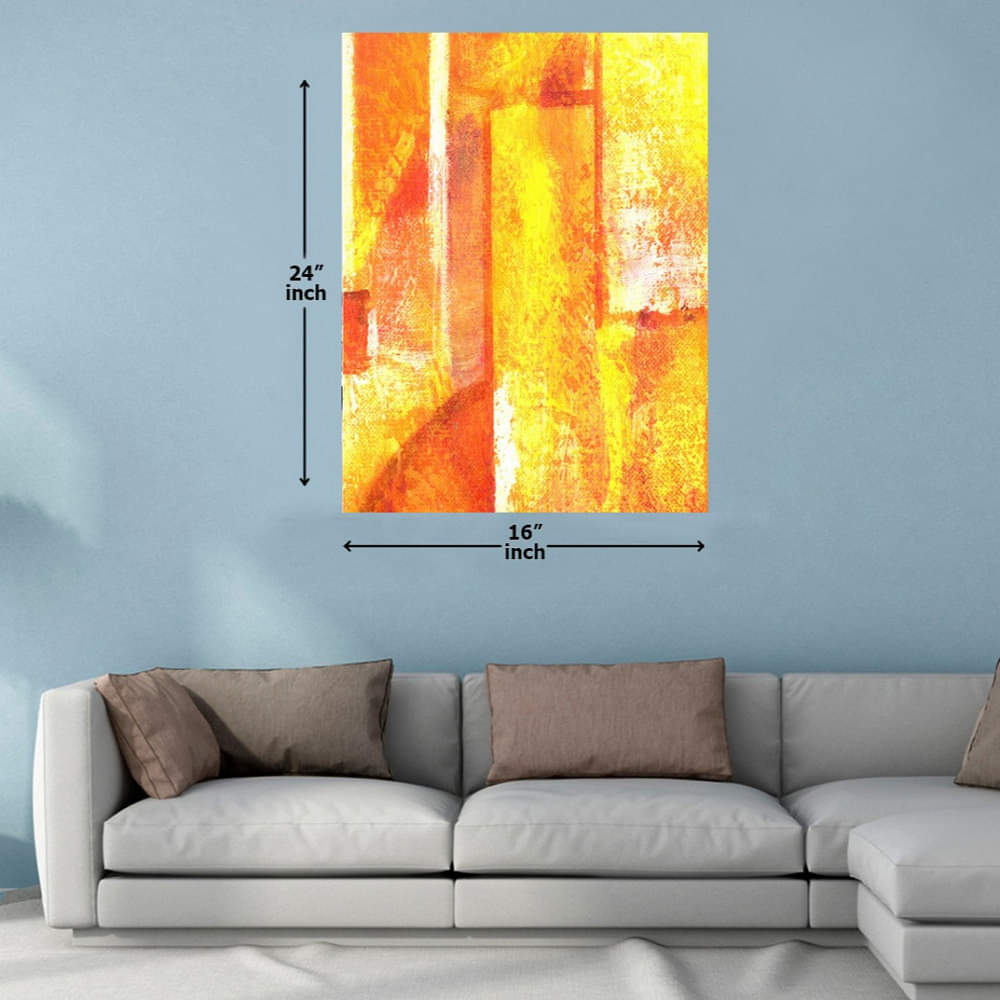 Roll on Yellow Finish Digital Wall Painting - photo