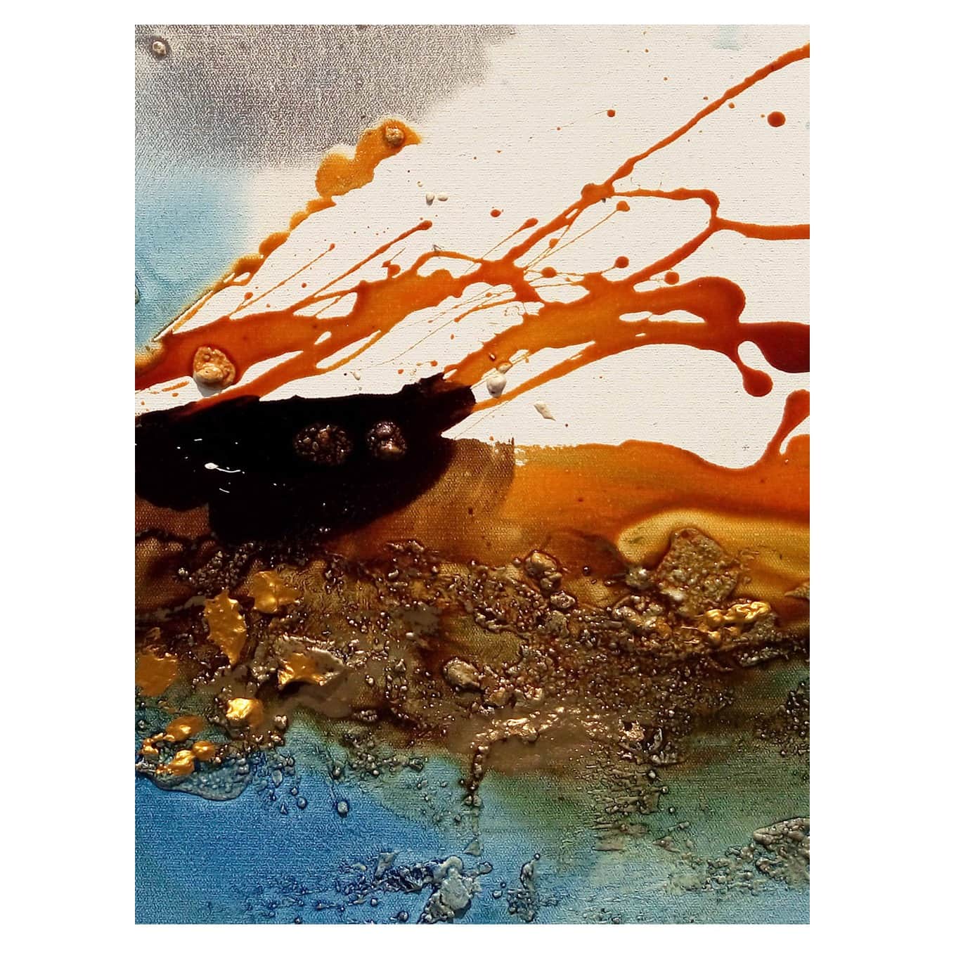 Freestyle Resin Art Digital Wall Painting - rear_view