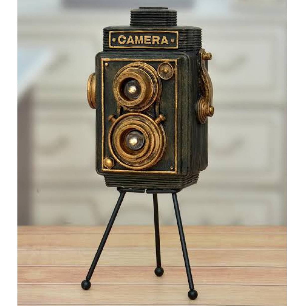 Vintage Tripod Camera Showpiece