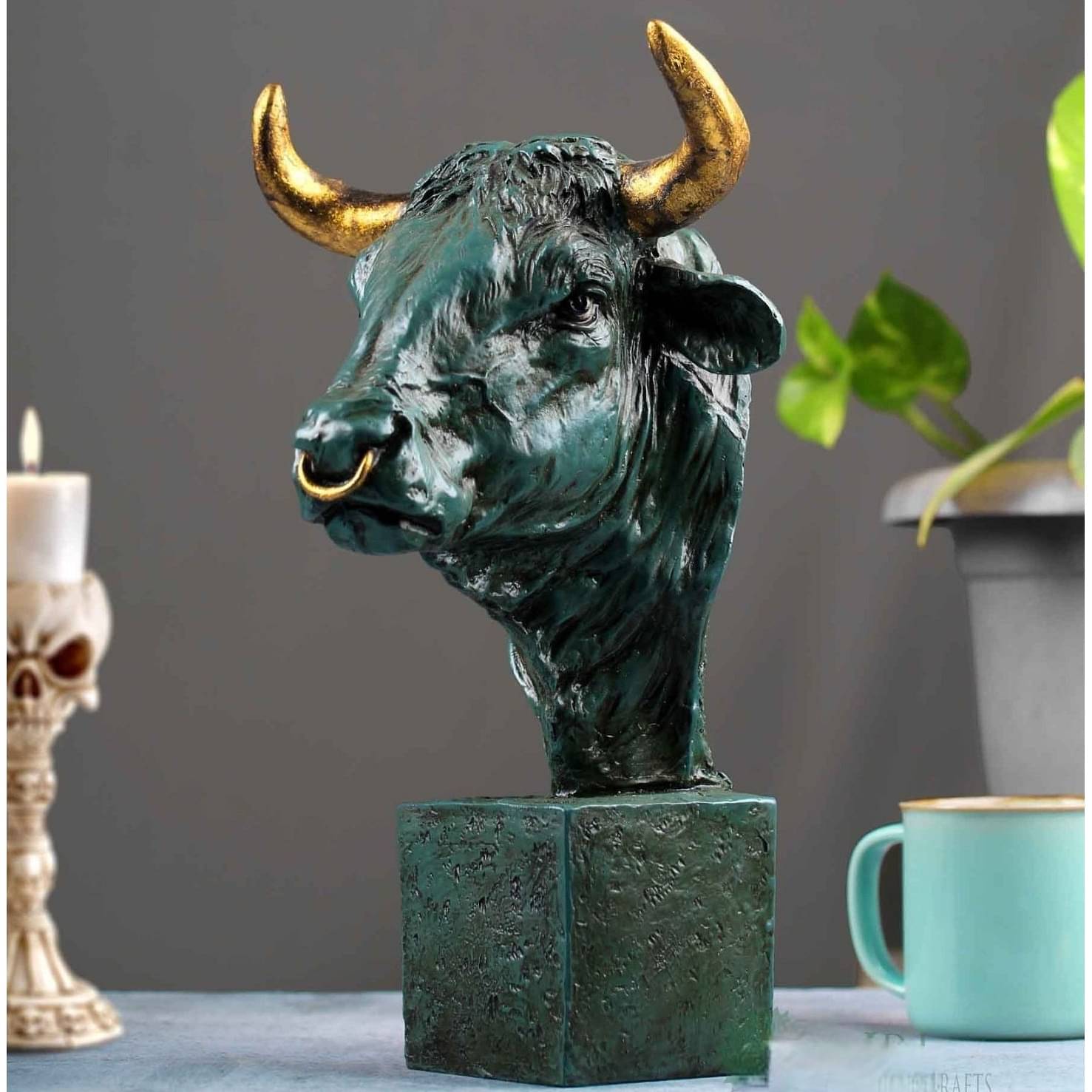 Bull Head Showpiece