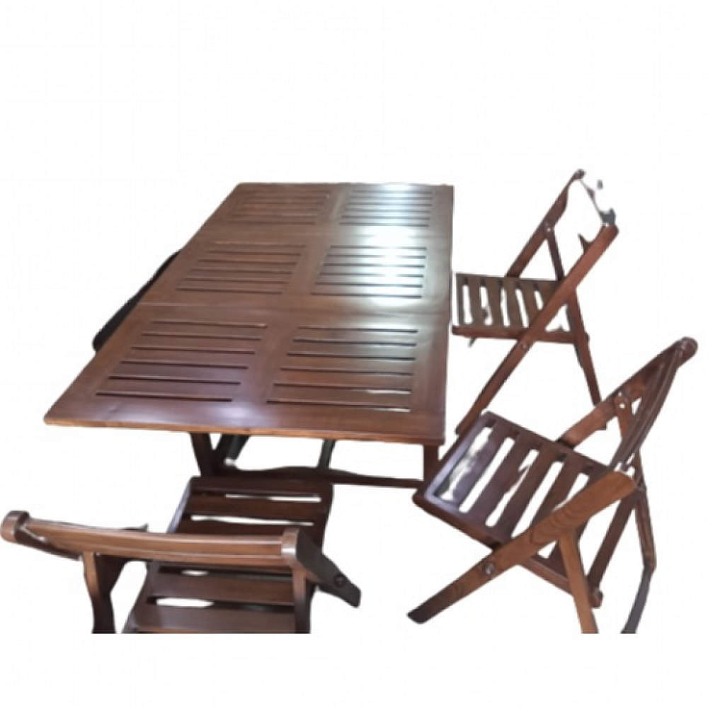 Wooden Plain Top Folding Dining Table - photo