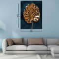 3D Golden Leaf Digital Wall Painting - photo