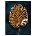 3D Golden Leaf Digital Wall Painting - rear_view