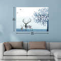 Winter Dear Digital Wall Painting - top_view