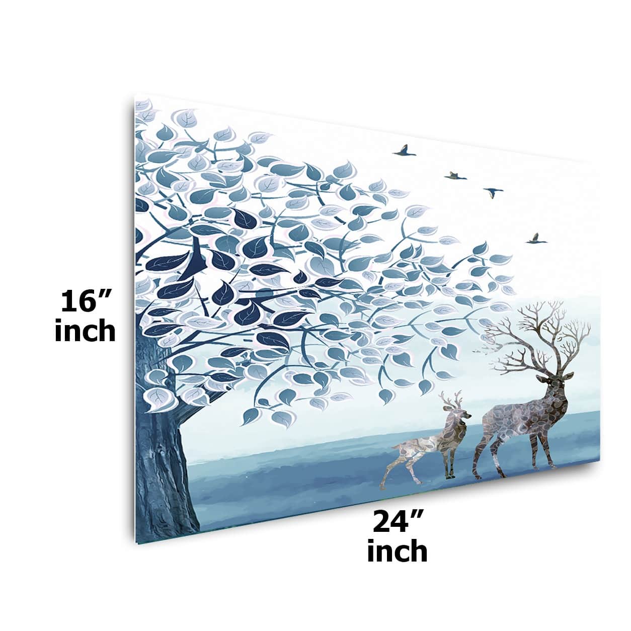 Winter Dear Wall Painting - front_view