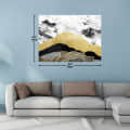 Rainy Weather Gold Black Digital Wall Painting - photo