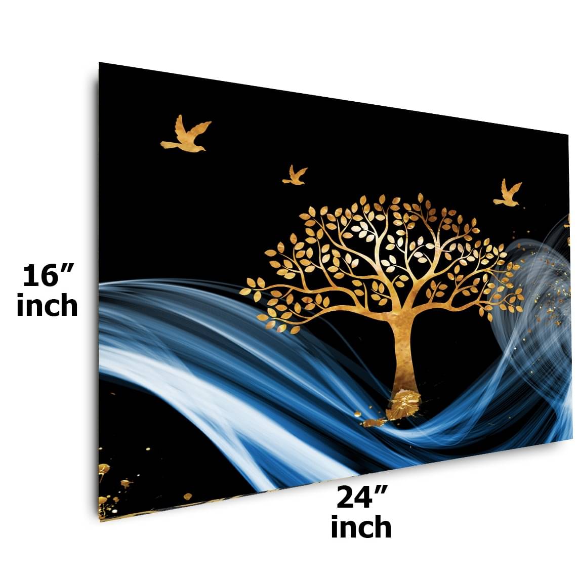 Gold Fortune Tree Digital Wall Painting