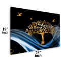 Gold Fortune Tree Digital Wall Painting - front_view