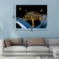 Gold Fortune Tree Digital Wall Painting - top_view