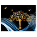 Gold Fortune Tree Digital Wall Painting - rear_view