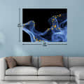 Blue Smokey Digital Wall Painting - top_view