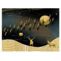 Fortune Time Gold Digital Wall Painting - rear_view