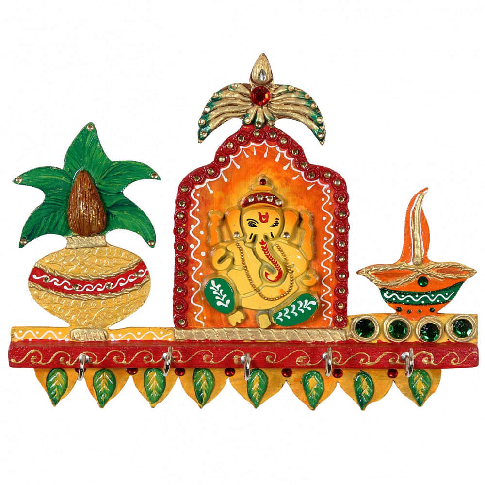 Hand Crafted Kalash Diya Key Holder - photo
