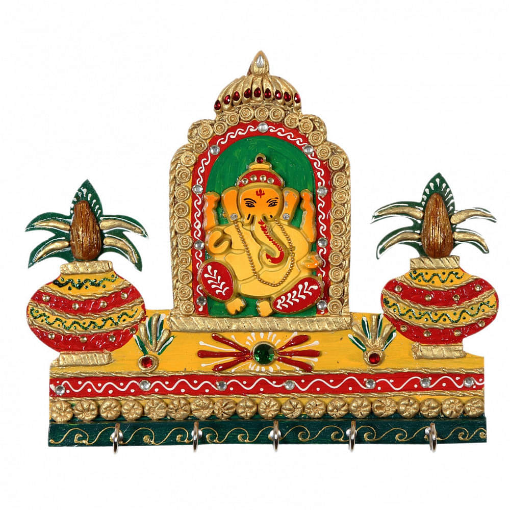 Hand Crafted Double Kalash Keyholder - photo