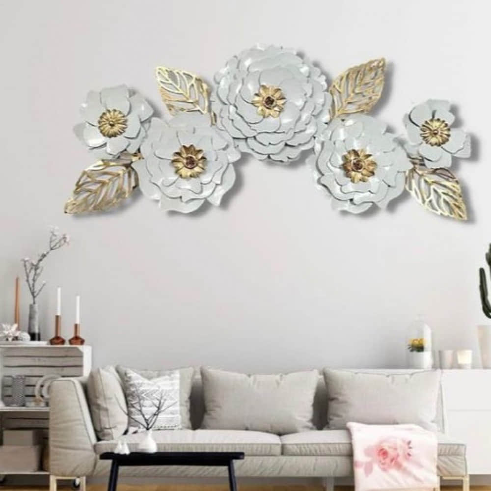 Royal White Jasmine flower Metal Wall Art - photo