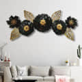 Black Jasmine Flower Metal Wall Art - top_view