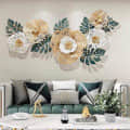 Green Gingko Leaf Metal Wall Decor - photo