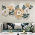 Green Gingko Leaf Metal Wall Decor - front_view