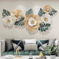 Green Gingko Leaf Metal Wall Decor - rear_view