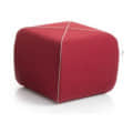 Modern Puffy Seating Stool In Red Color - top_view