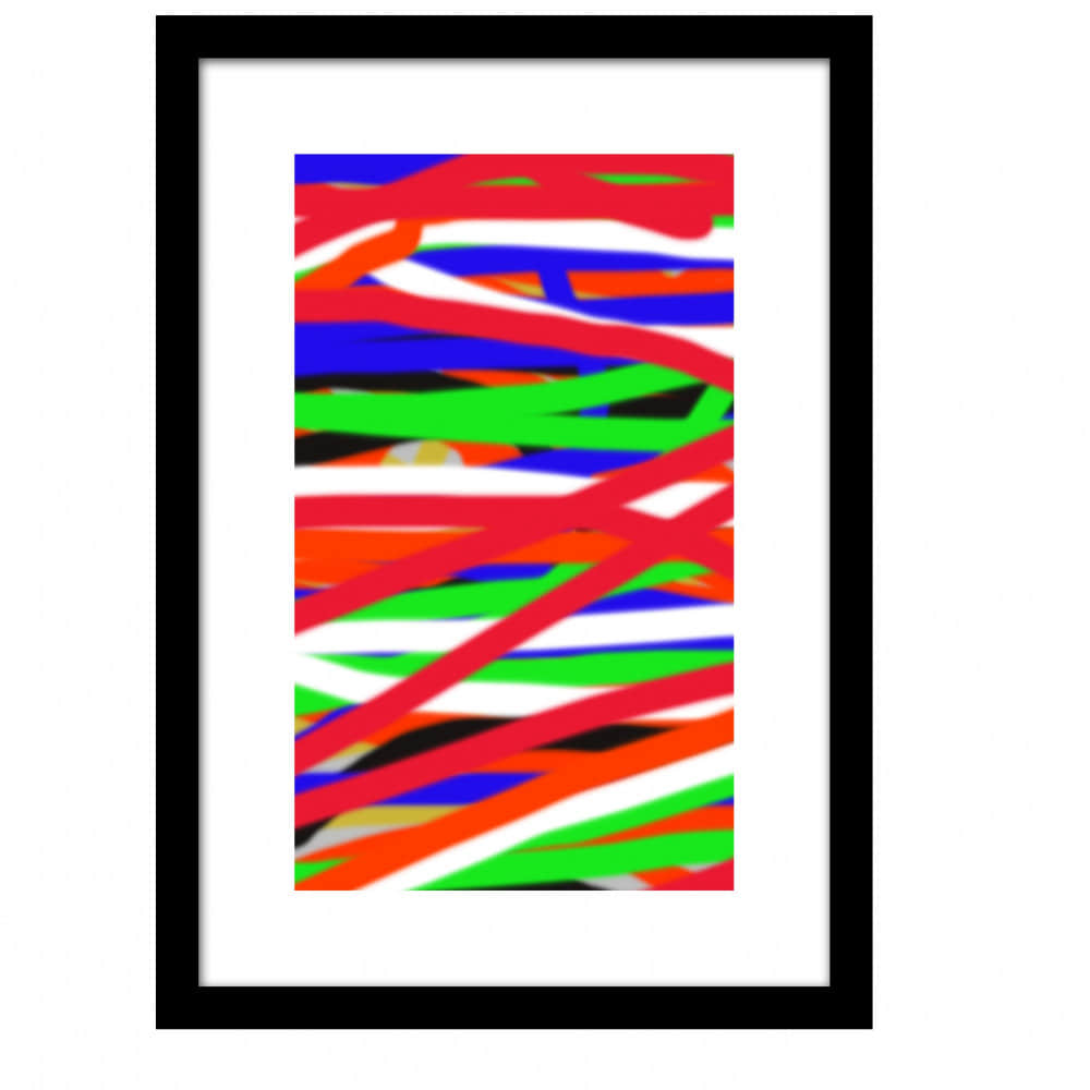 Abstract Line Amazing Art Wall Poster Glass Framed Ready To Hang - photo