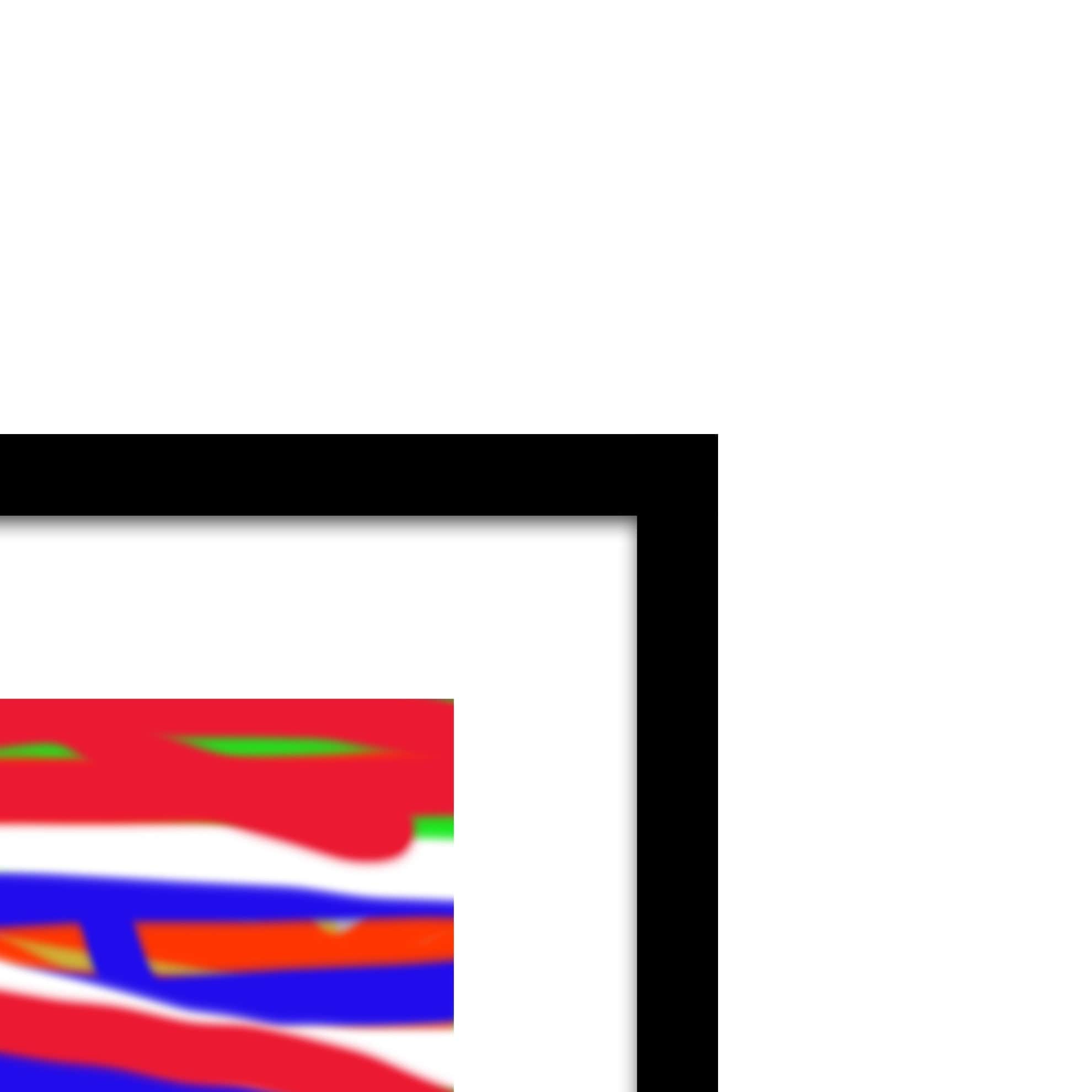 Abstract Line Amazing Art Wall Poster Glass Framed Ready To Hang - right_view