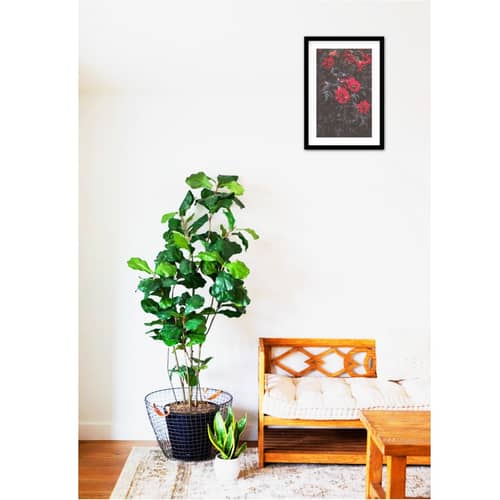 Blooming Petals Wall Poster Large Size Glass Framed