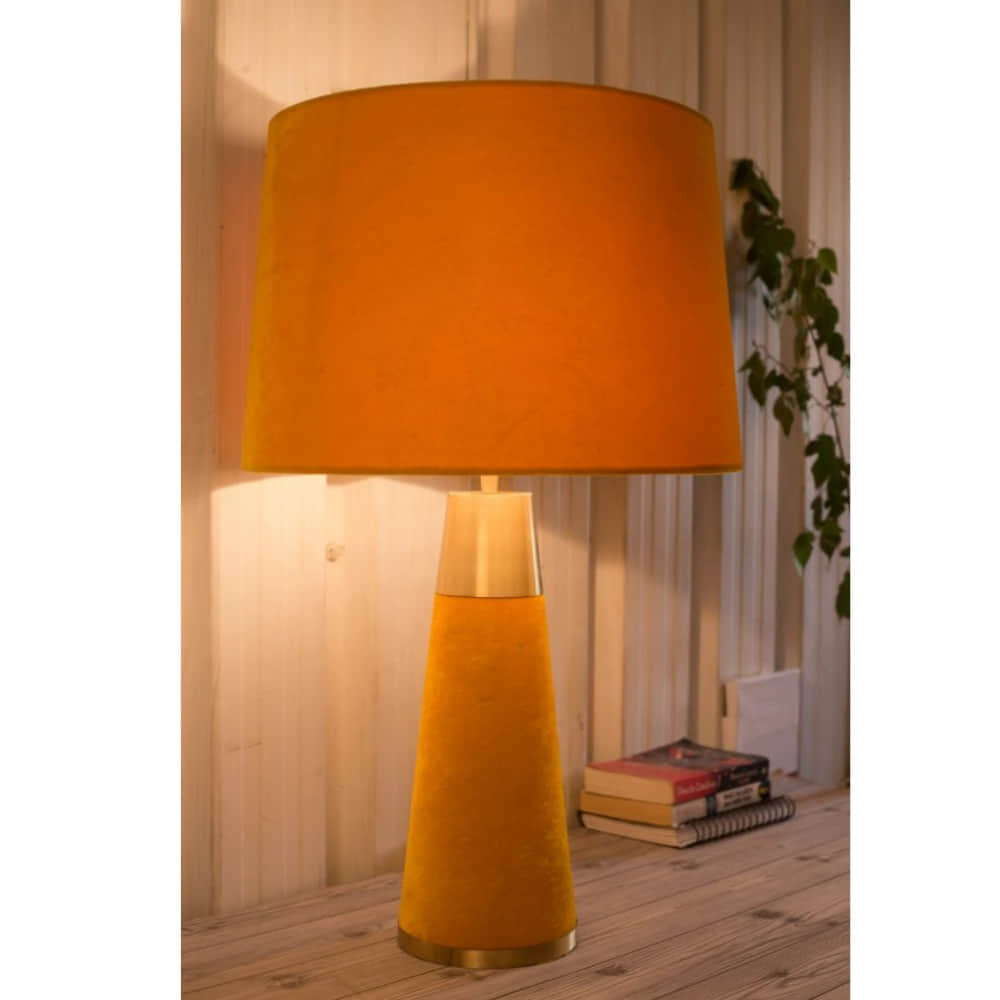 Royal Yellow Velour Table lamp - photo