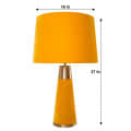 Royal Yellow Velour Table lamp - rear_view