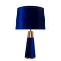Royal Blue Velour Table lamp - rear_view