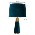 Royal Green Velour Table lamp - left_view