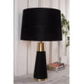 Royal Black Velour Table lamp - front_view