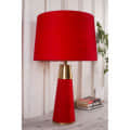 Royal Red Velour Table lamp - top_view