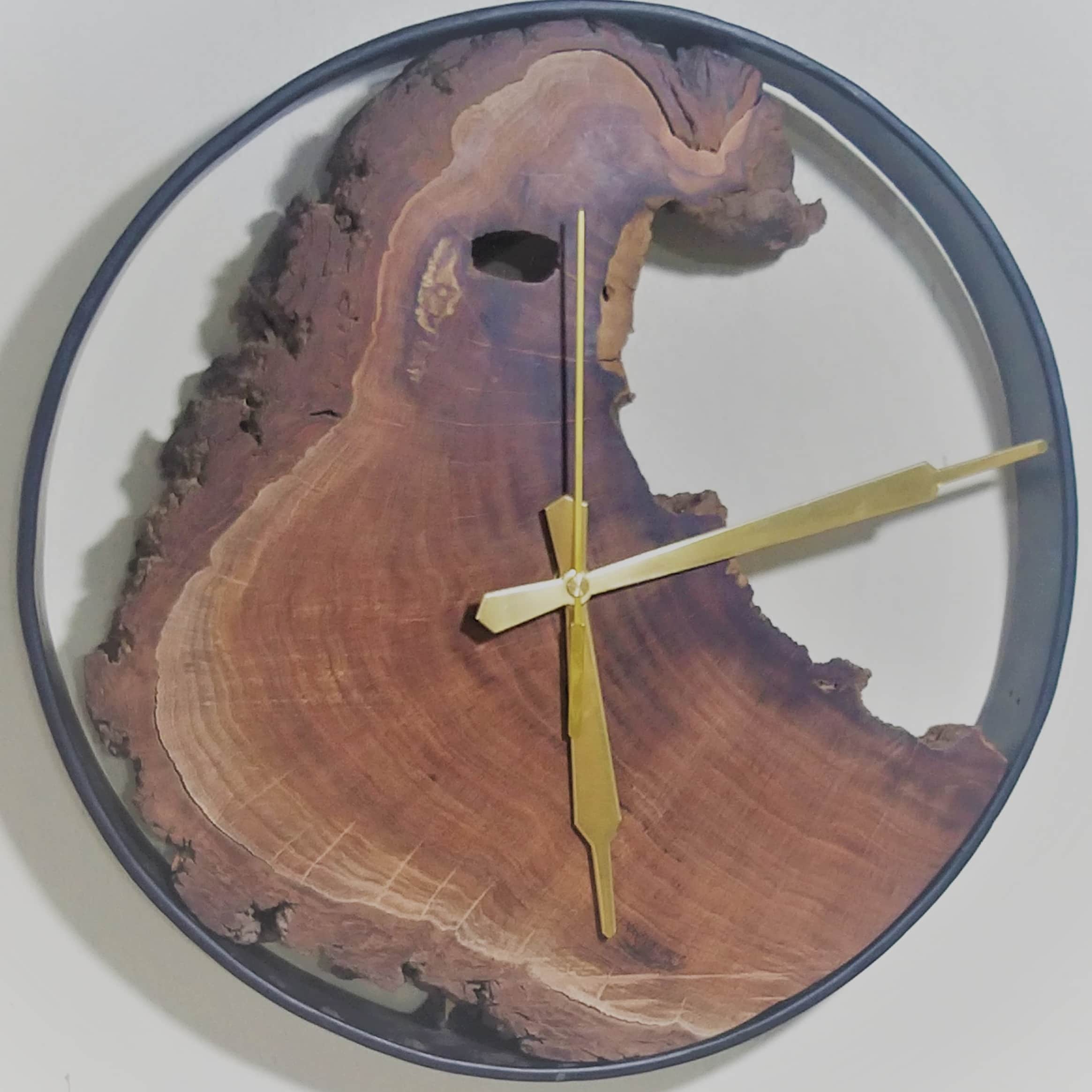 Wooden Handmade Wall Clock - rear_view