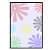 Floral Pattern Glass Framed Wall Poster Large Size - front_view