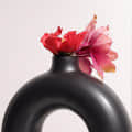 Black Pipe Shape Ceramic Pot Planter For Indoor, Home Decor- Big Pot (Pack of 1) - top_view