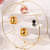 Gold Metal & White 3 Tier Round Cup Cake Stand For Home, Serving Snack - front_view